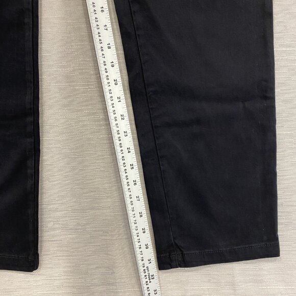 Calvin Klein Chino Pants Mens 36 x 32 Black Slim Fit Straight Flex Waist Cotton - Picture 9 of 13